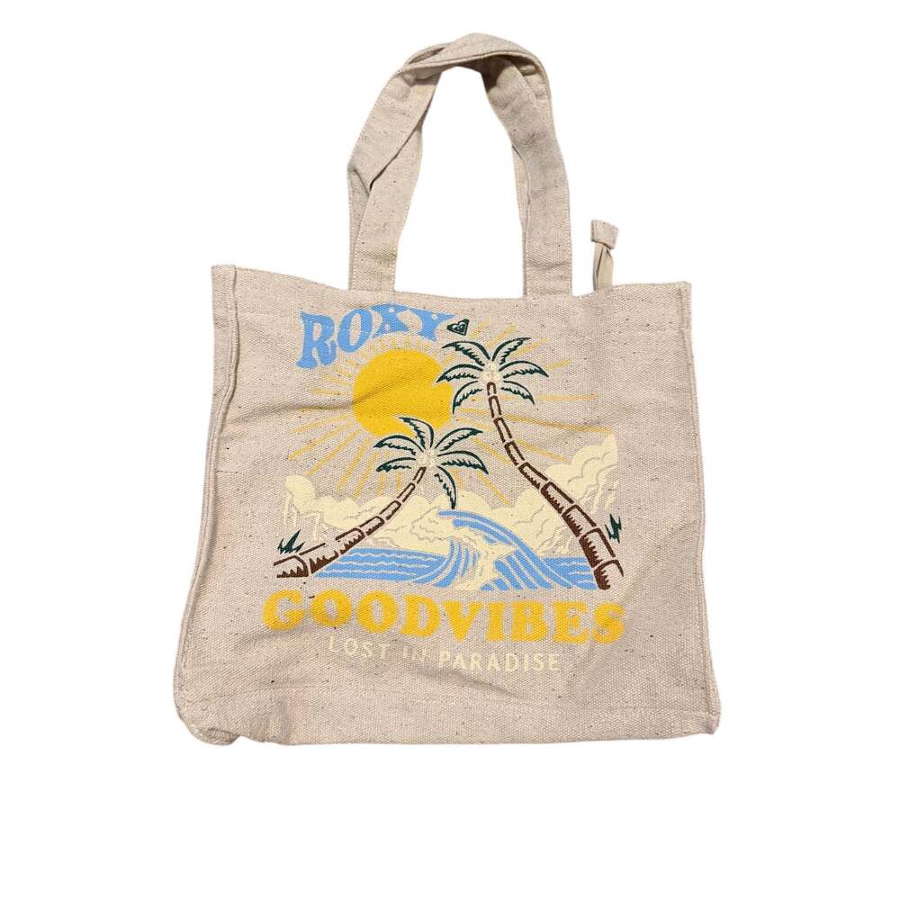 Roxy good vibes canvas tote bag NEW